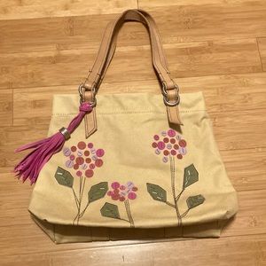 Fossil canvas shoulder bag